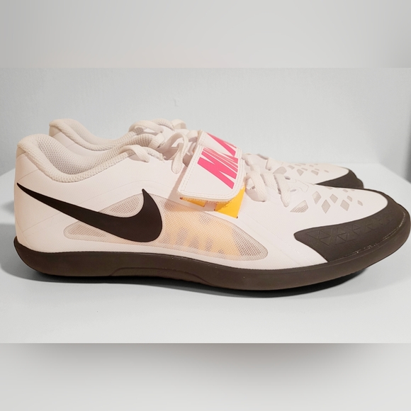 Nike Zoom Rival SD 2 Track Throwing Shoes Men 10.5 White/Black H-Pink 685134-102 - Picture 2 of 11